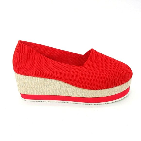 Womens Platform Wedge Heel‎ Slip On Loafer EUR 39 NEW - Picture 1 of 9